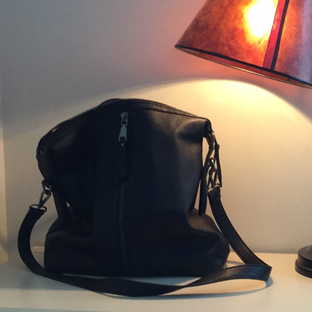 Black urban purse/backpack.